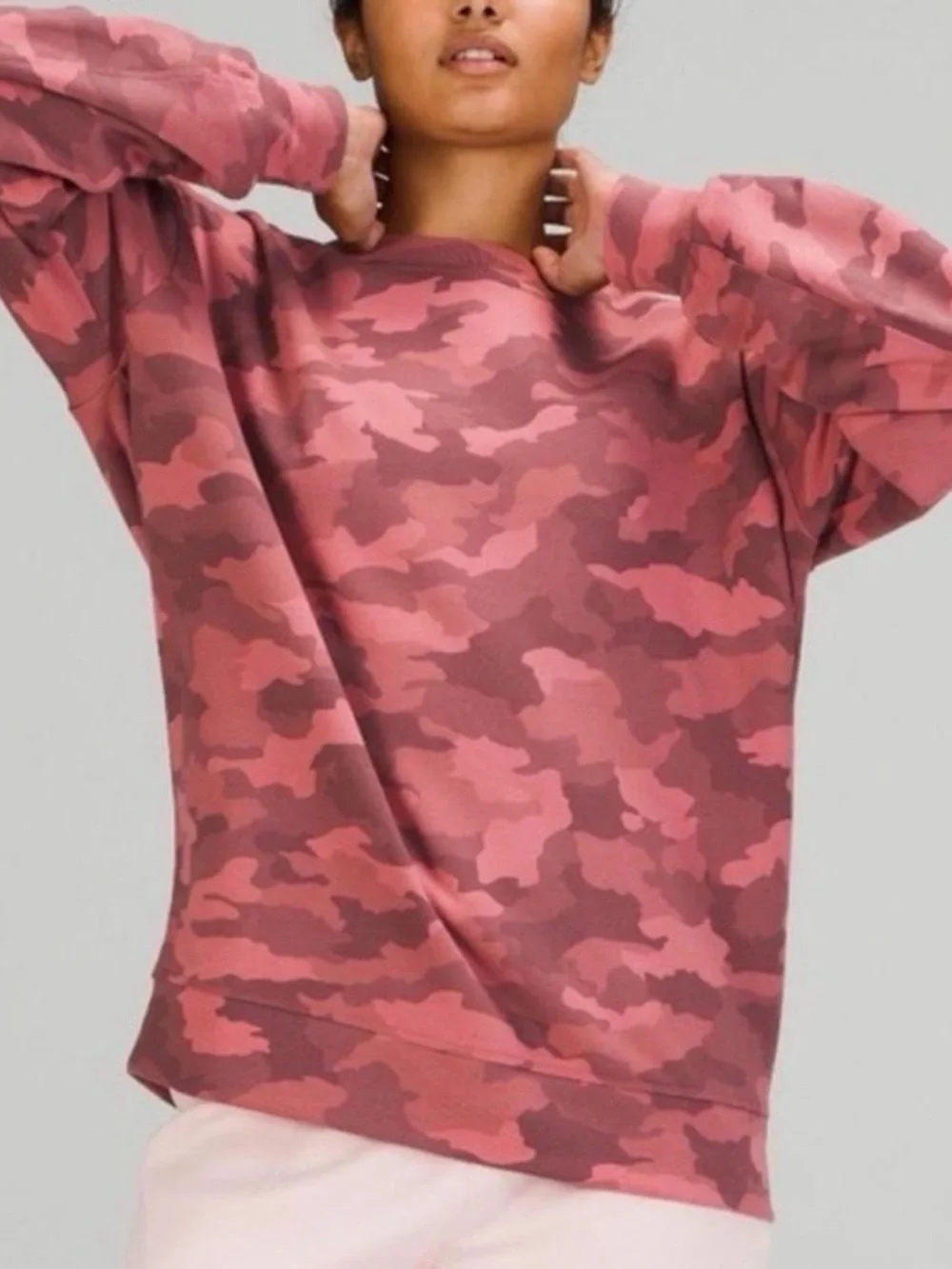 Lululemon Oversized Camo Crewneck Sweatshirt, 16, NWT!